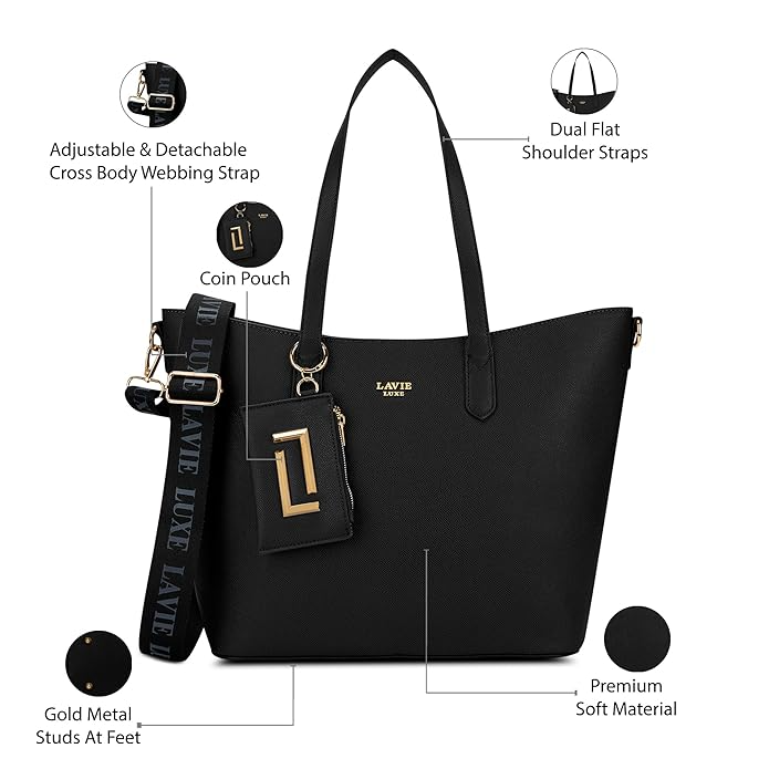 Lavie Luxe Women's Duo Hailey Tote Handbag for Women - Image 4